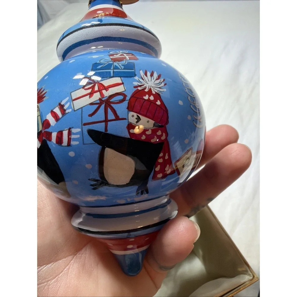 Li Bien Pier 1 Ornament Christmas Penguins, Igloo & Sledding with Gifts 2016 -3